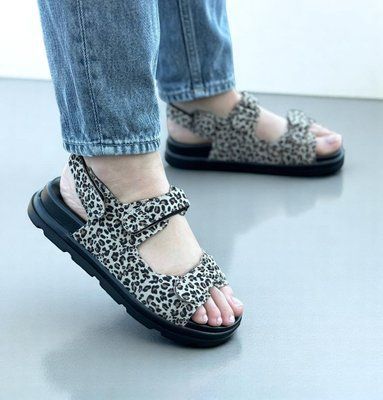 Жіночі босоніжки на липучках натуральна шкіра 1-5 15540-41 фото