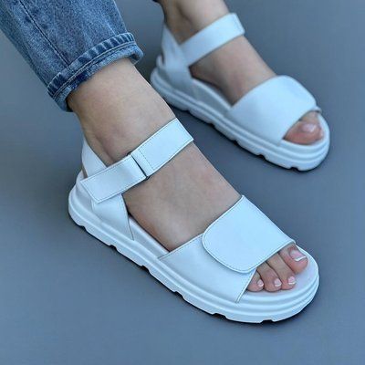 Жіночі босоніжки на липучках натуральна шкіра LIDA 1-5 16107-41 фото