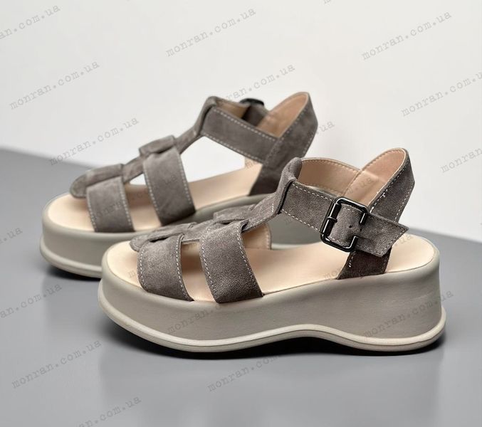 Женские босоножки на платформе натуральная замша 2-4 15521 фото