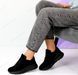 Женские кроссовки черные на платформе натуральная замша 1-3 30012 фото 3
