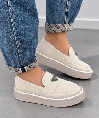 Женские лоферы на платформе натуральная замша 1-2 20775-36 фото