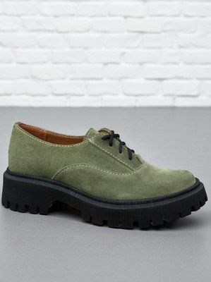 Женские туфли - броги на платформе натуральная замша 1-4 11311-41 фото