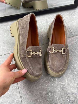 Женские туфли - лоферы на платформе натуральная замша 1-2 11597-41 фото