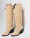 Високі жіночі чоботи - козаки на підборах натуральна замша 1-3 11978-40 фото 2