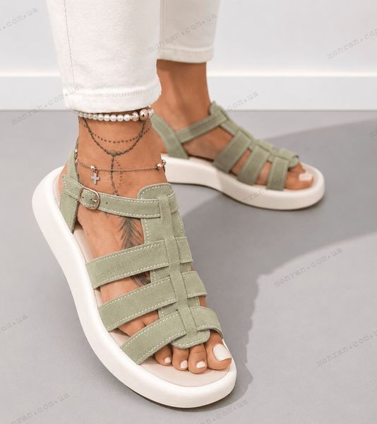 Женские сандали переплеты на платформе натуральная замша 2-4 13056-36 фото