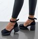 Замшевые туфли на каблуке платформе с ремешком 2-3 12198-40 фото 4