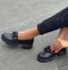 Женские туфли - лоферы на платформе с цепью натуральная кожа 2-2 13556 фото 4