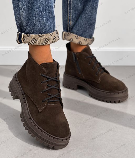 Женские ботинки на платформе натуральная замша 1-3 20318-41 фото