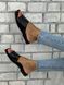 Жіночі шльопанці з квадратним носком чорні натуральна шкіра 1-1 10402-41 фото 2