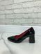 Женские туфли черные на устойчивом каблуке натуральный лак 2-5 13294 фото 2