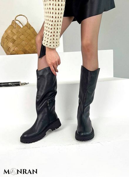 Жіночі чоботи - труби на платформі натуральна шкіра 1-1 14990-41 фото