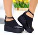 Женские туфли черные на танкетке натуральная кожа 5-2 10551 фото 2