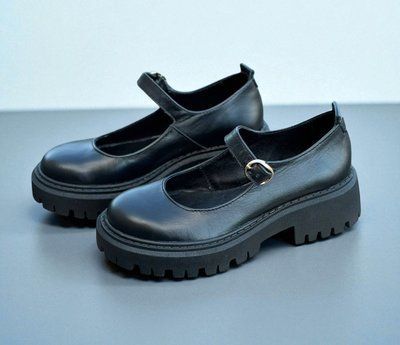 Женские туфли на тракторной подошве с затежкой натуральная кожа 1-3 13390-41 фото