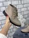 Женские ботинки на низком ходу на шнурках натуральная кожа DARA 1-4 12297-z фото 1