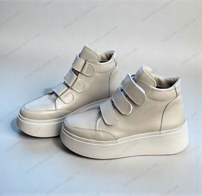 Високі кросівки жіночі на платформі натуральна шкіра 1-3 16202-36 фото