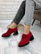 Жіночі туфлі червоні на стійкому каблуці натуральна замша 1-2 14192-40 фото 3