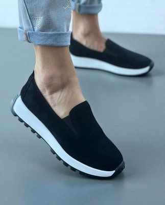 Женские лоферы на платформе натуральная замша 1-1 13086-41 фото