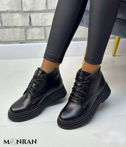 Женские ботинки на платформе на шнурках натуральная кожа 2-1 13151-z фото
