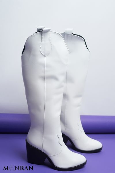 Високі жіночі чоботи - козаки на підборах натуральна шкіра 2-3 10441-40 фото