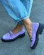 Жіночі туфлі - лофери на платформі натуральна замша 1-3 11522 фото 4