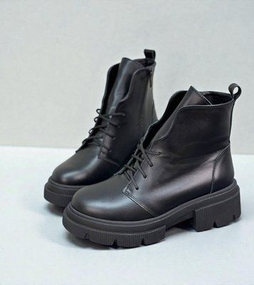 Женские ботинки на шнурках натуральная кожа 1-2 11457-41 фото