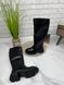 Жіночі чоботи на низькому ходу чорні з натуральної шкіри 1-1 13398-41 фото 1
