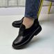 Женские туфли черный невысокая платформа на шнурках натуральная кожа 2-1 13239 фото 1