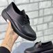 Жіночі туфлі чорні невисока платформа на шнурках натуральна шкіра 2-1 13239 фото 5