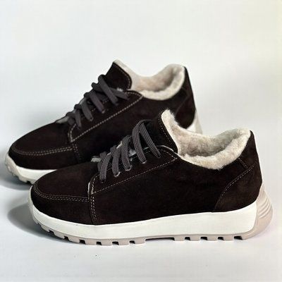 Жіночі зимові кросівки на протекторній підошві натуральна шкіра 1-5 20126-36 фото