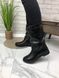 Жіночі чоботи з натуральної шкіри чорні без каблука 2-5 13369-41 фото 2