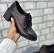 Жіночі туфлі чорні на стійкому каблуці натуральна шкіра 1-4 11776-41 фото 1
