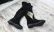 Жіночі чоботи-ботфорти з натуральної замші чорні без каблука TENOR 10437-z-41 фото 2