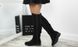 Жіночі чоботи-ботфорти з натуральної замші чорні без каблука TENOR 10437-z-41 фото 3