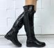 Жіночі чоботи-ботфорти з натуральної шкіри чорні без каблука TENOR 1 10438-z-41 фото 2