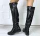 Женские сапоги-ботфорты из натуральной кожи черные без каблука TENOR 1 10438-z-41 фото 3