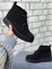 Жіночі черевики на платформі чорні натуральна замша 1-1 12086-41 фото 1