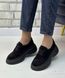Жіночі туфлі чорні на платформі на шнурках натуральна замша 1-1 12195-41 фото 4