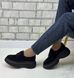 Жіночі туфлі чорні на платформі на шнурках натуральна замша 1-1 12195 фото 2