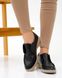 Женские туфли на низком ходу черные натуральная кожа 4-1 11568 фото 1