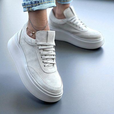 Жіночі кеди на платформі натуральна замша2-1 10446-36 фото