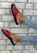 Жіночі шльопанці з квадратним носком червоні натуральна шкіра 1-6 10416-41 фото 2