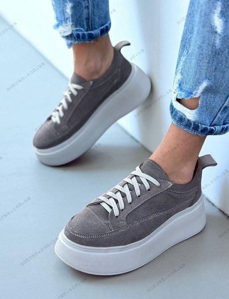 Жіночі кросівки на платформі натуральна замша 1-3 13736 фото