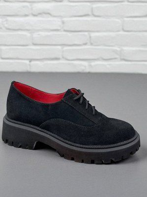Женские туфли - броги на платформе натуральная замша 1-3 11310-41 фото
