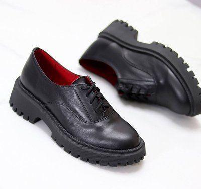 Женские туфли - броги на платформе натуральная кожа 1-1 1000-41 фото