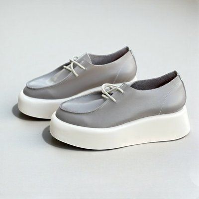 Женские туфли на платформе со шнурками натуральная кожа 1-3 12882-41 фото