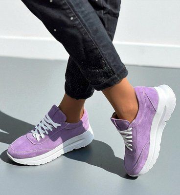 Жіночі кросівки на платформі натуральна замша 2-1 30030 фото