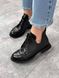Жіночі черевики на низькому ходу на шнурках натуральна шкіра 1-1 13150-41 фото 2